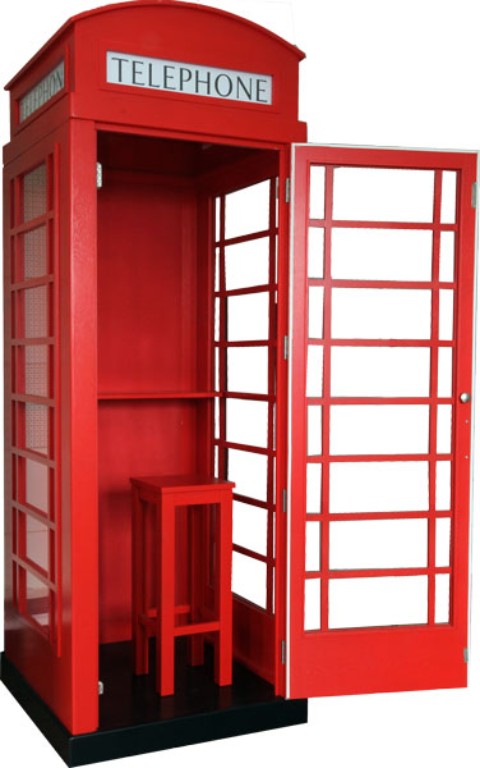 Englische Telefonzelle, K6 Telefonzelle Nachbau, T-Box, London, British, Telephone Box, Schallschutzzelle, Büro, Office Cube, Telefon Box, Mini-Konferenzraum